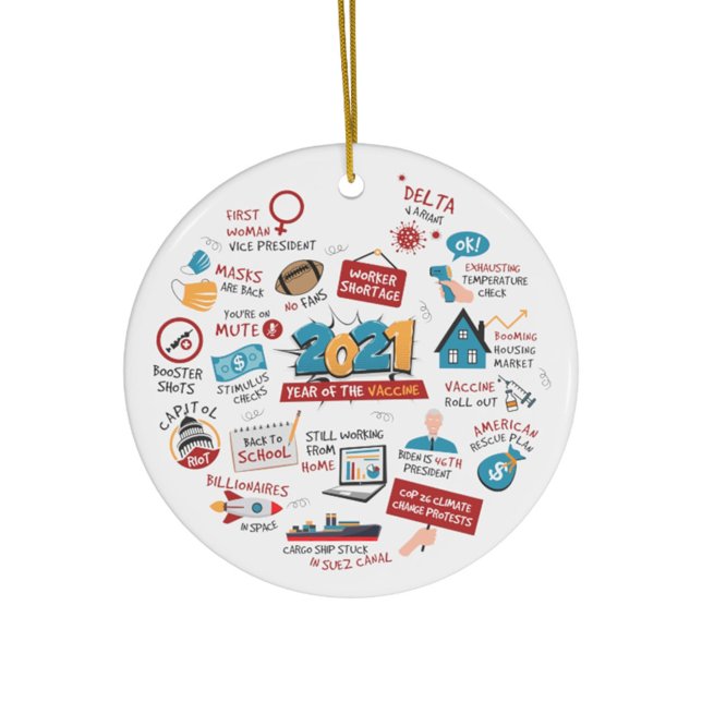 Pandemic Christmas 2021 Vaccine Commemorative Ornament (Creator Uploaded)