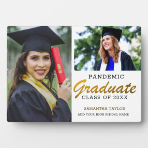 Pandemic Graduate 2022 2 photo Collage Plaque