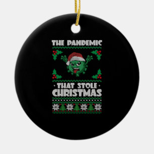 Pandemic That Stole Christmas 2020 Ugly Ceramic Tree Decoration