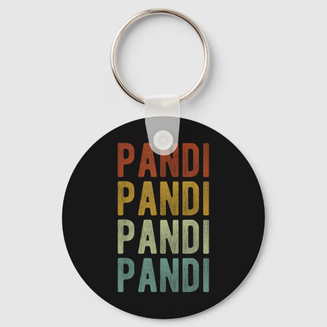 Pandi City Philippines Retro  Key Ring (Front)
