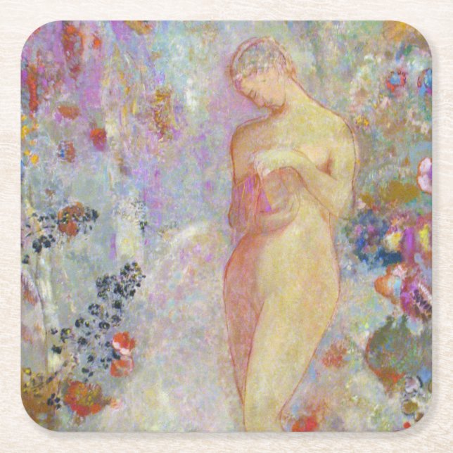 Pandora Anagoria, Redon Square Paper Coaster (Front)