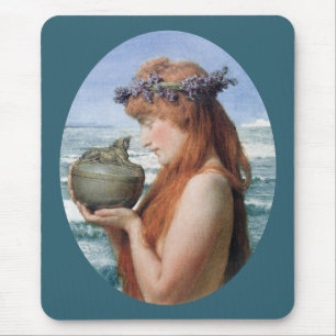 Pandora by Alma Tadema, Vintage Romanticism Mouse Pad