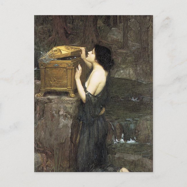 Pandora, by John William Waterhouse, 1896 Postcard (Front)