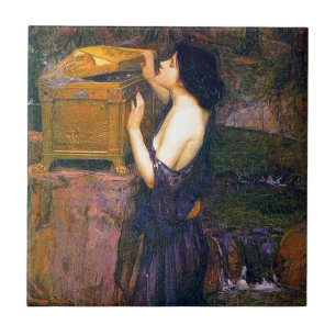 Pandora by John William Waterhouse Tile