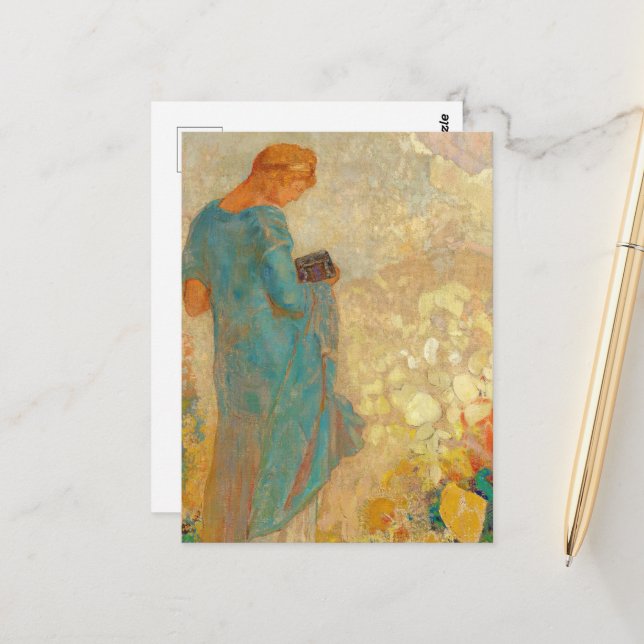 Pandora by Odilon Redon  Postcard (Front/Back In Situ)