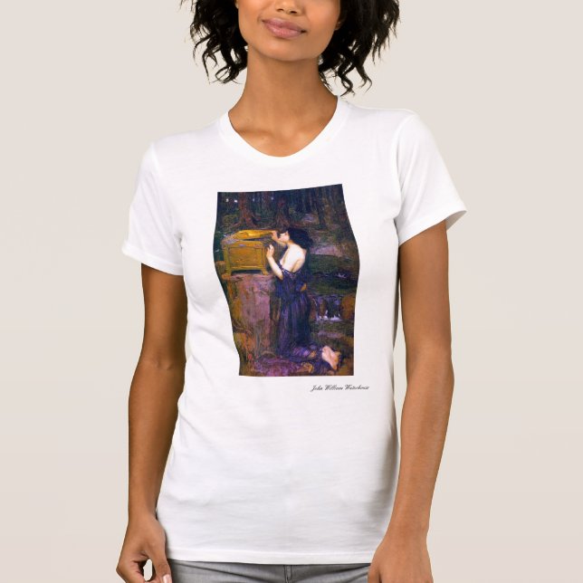 Pandora's Box by Waterhouse Romance Fantasy T-Shirt (Front)