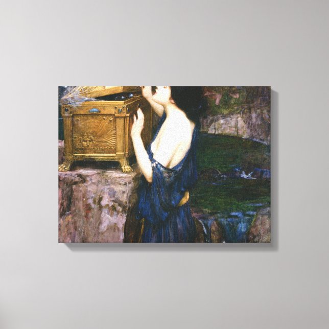 Pandora's Box - John William Waterhouse Canvas Print (Front)