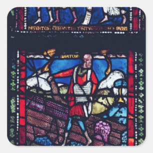 Panel depicting the Parable of the Sower Square Sticker