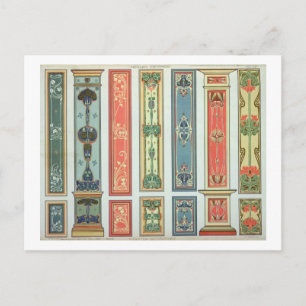 Panel designs, plate XII from 'Modern Ornament' pu Postcard