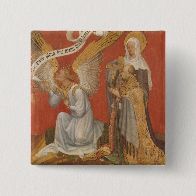 Panel from a diptych depicting the Angel 15 Cm Square Badge (Front)