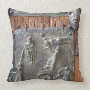 Panel from the left hand door, 12th century (bronz cushion