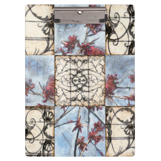 Panelled Abstract Scrollwork Painting Clipboard (Front)