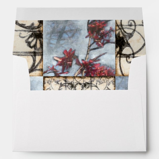 Panelled Abstract Scrollwork Painting Envelope (Back (Bottom))