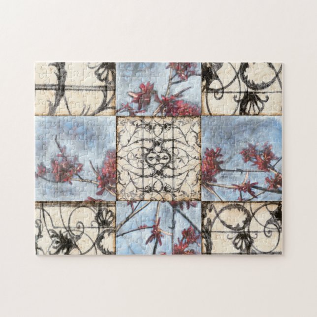 Panelled Abstract Scrollwork Painting Jigsaw Puzzle (Horizontal)