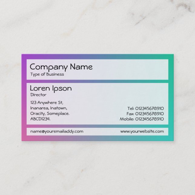 Panels 02 - Colour Blend Business Card (Front)