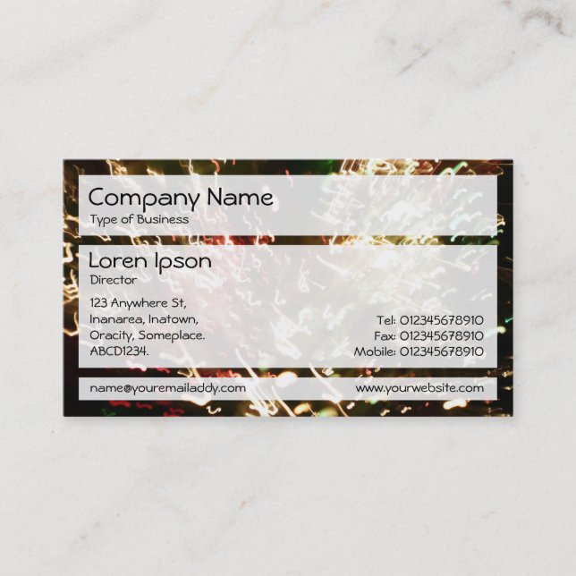 Panels 02 - Fibre Optic Lamp Business Card (Front)