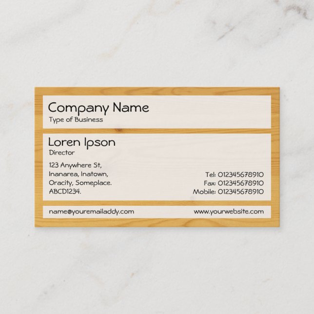 Panels 02 - Wood 04 Business Card (Front)