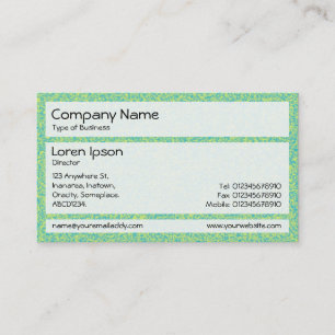 Panels 02 - Yellow Green and Blue Stipple Business Card