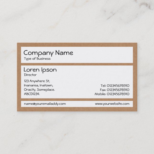Panels - Cardboard Box Texture Business Card (Front)