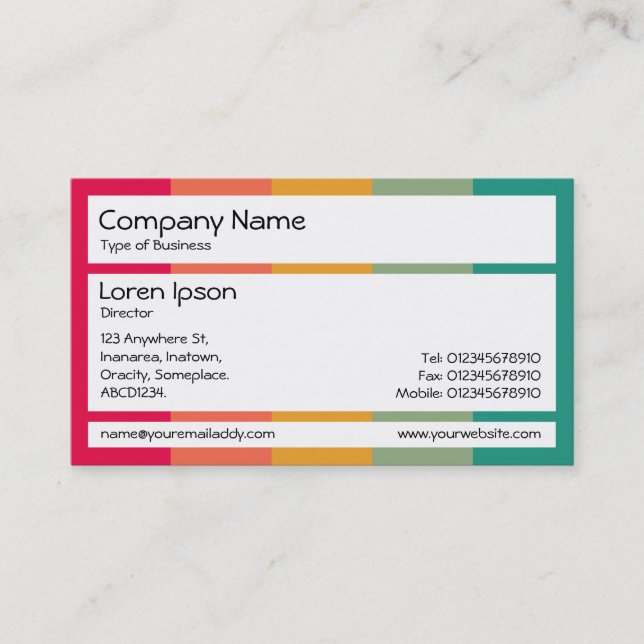 Panels - Colour Bands 01 Business Card (Front)