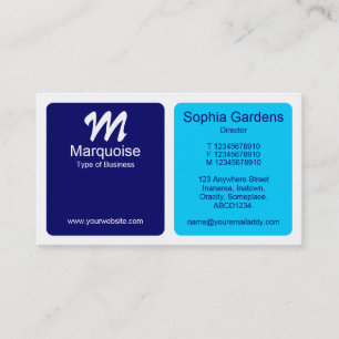 Panels - Dark Blue, Light Blue and White Business Card
