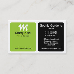 Panels - Green, Black and White Business Card