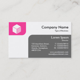 Panels - Hot Pink and Grey Business Card