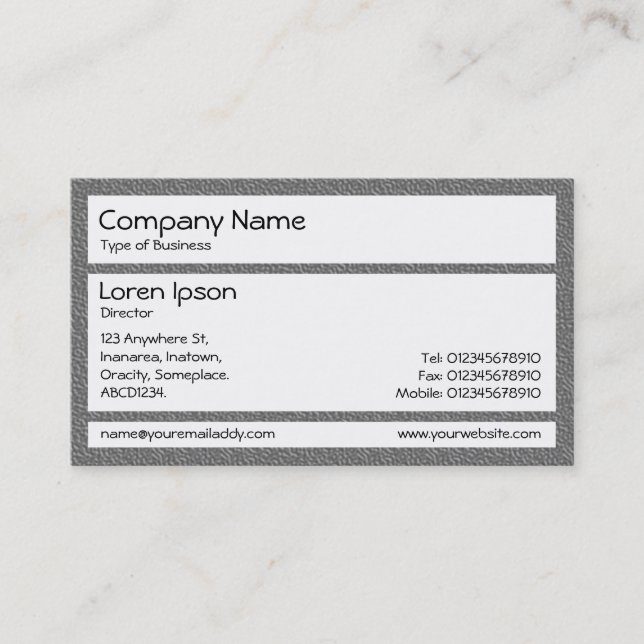 Panels - Mid Grey Plastic Chair Business Card (Front)