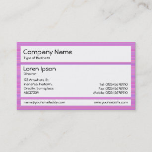 Panels - Pink Combed Business Card