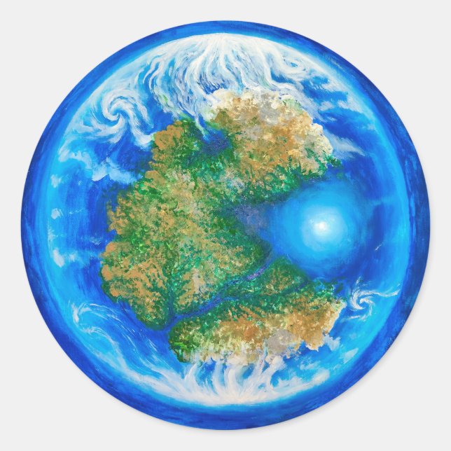 Pangaea and the Tethys ocean Classic Round Sticker (Front)
