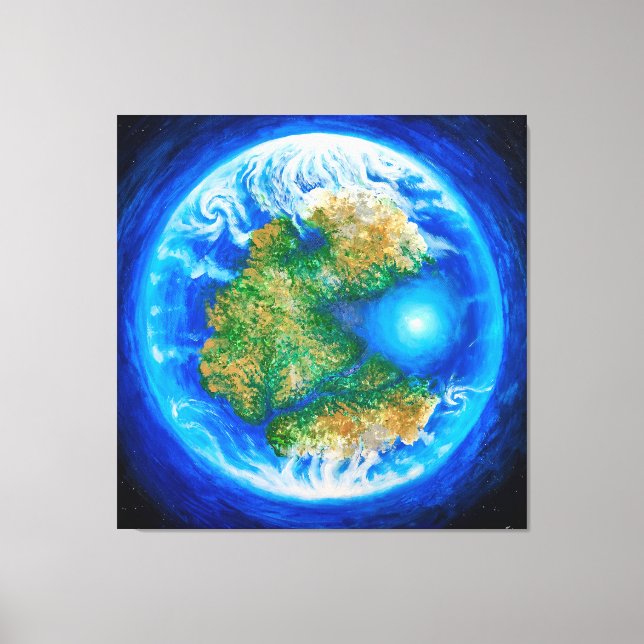 Pangaea and the Tethys ocean Poster Canvas Print (Front)