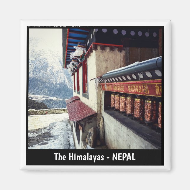 Pangboche Monastery, Everest trail views - Nepal Magnet (Front)