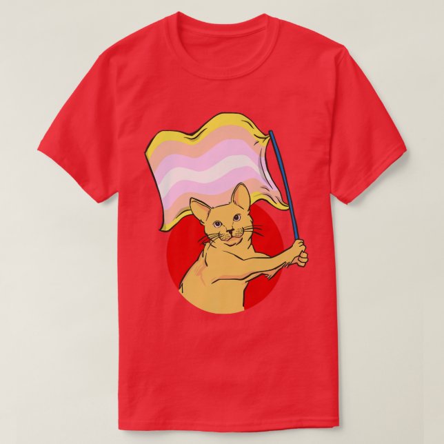 Pangender Flag Cat  seual Identity  Nonbinary Love T-Shirt (Design Front)