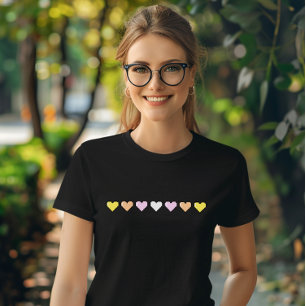 Pangender Flag Pixel Heart T-Shirt