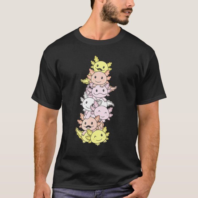 Pangender Fluid Pride Lgbtq Axolotl T-Shirt (Front)