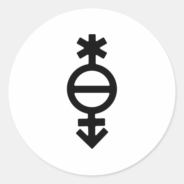 Pangender Gender Symbol Classic Round Sticker (Front)