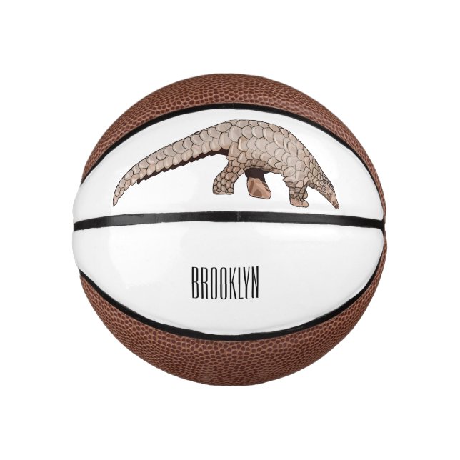 Pangolin cartoon illustration mini basketball (Front)