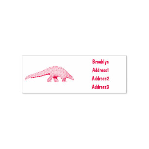 Pangolin cartoon illustration self-inking stamp