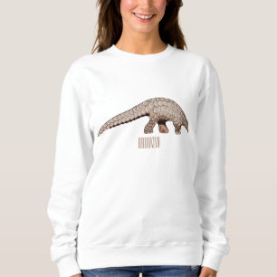Pangolin cartoon illustration sweatshirt