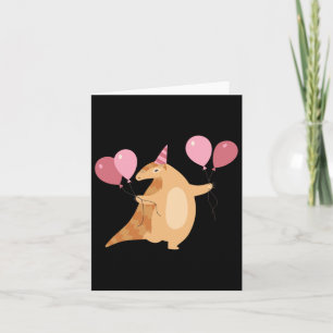 Pangolin Celebrating Sticker  Card