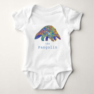 Pangolin cute illustration baby bodysuit