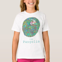 Pangolin Endangered Species Cute Animal Art Green