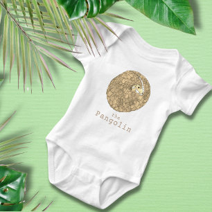 Pangolin Endangered Species Wildlife Animal Art Baby Bodysuit