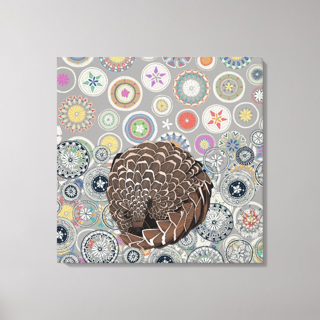 pangolin mandala canvas print (Front)