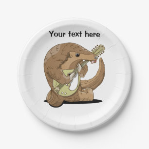 Pangolin Mandolin Paper Plate
