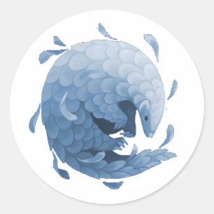 Pangolin Sticker (Blue)