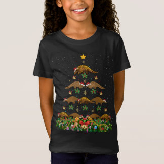 Pangolin Xmas Tree Gift Santa Hat Pangolin Christm T-Shirt