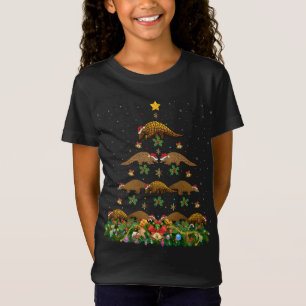 Pangolin Xmas Tree Gift Santa Hat Pangolin Christm T-Shirt