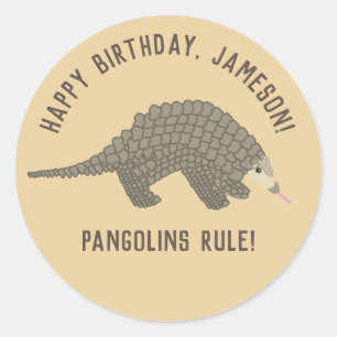 Pangolins Personalised Stickers