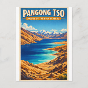 Pangong Tso Lake, Tibet Plateau, China Postcard
